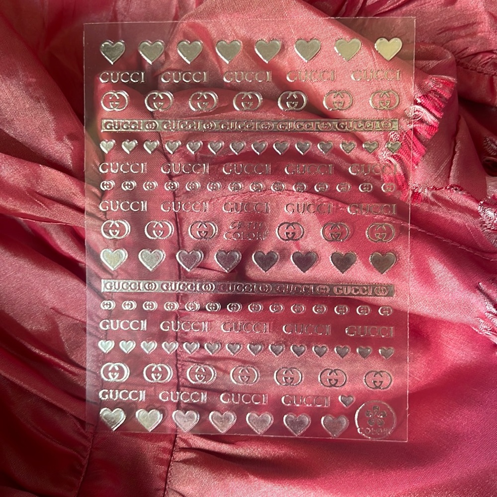 Nail decals silver